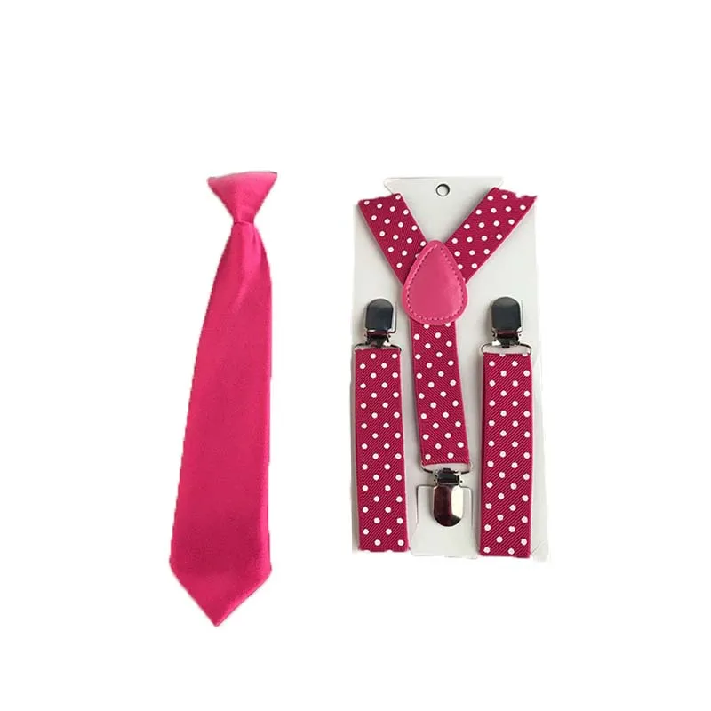 Kid Children 2Pcs Bowtie Suspenders Wedding Formal Christmas Original Clothing Accessories Sale school MJ31