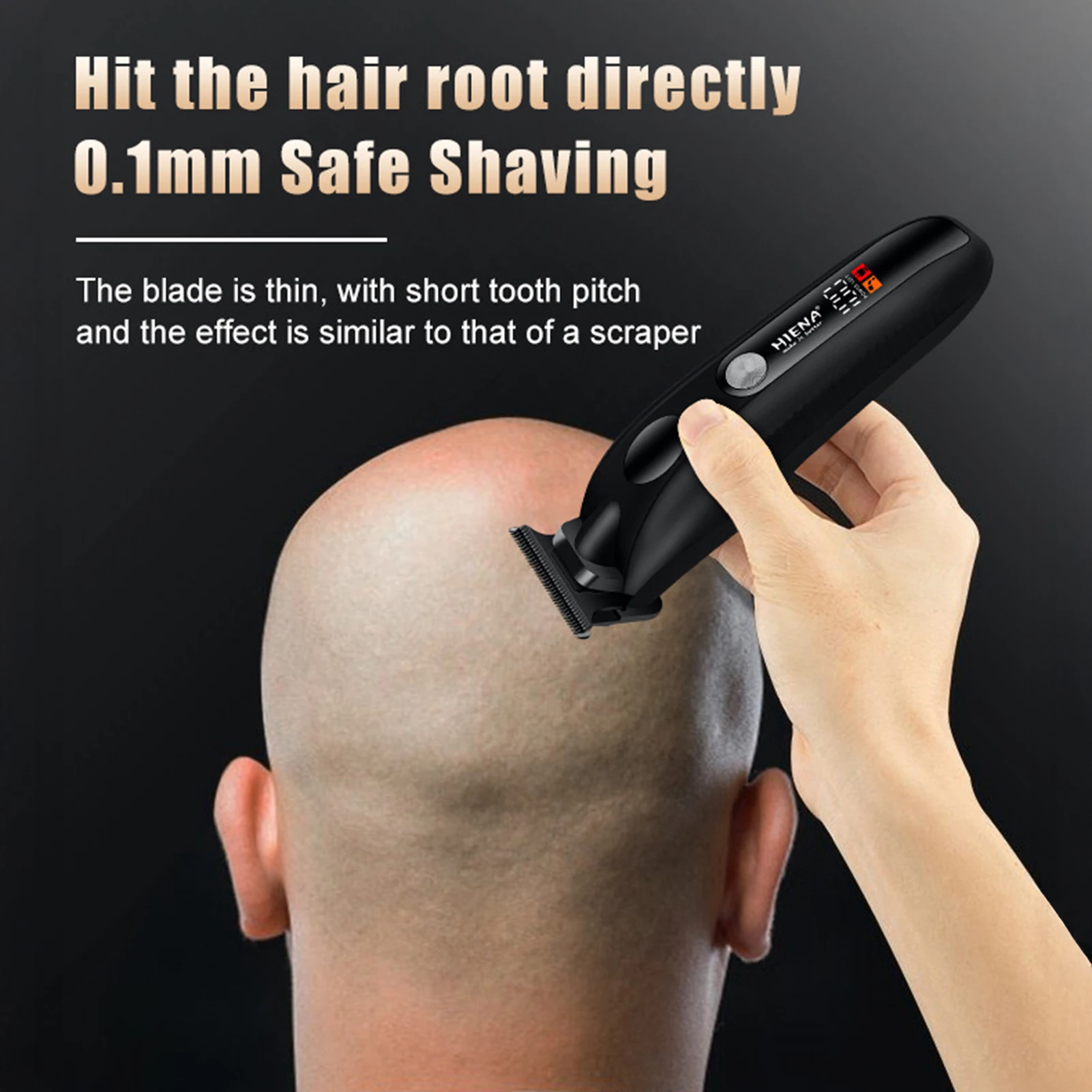HIENA bezprzewodowa maszynka do włosów profesjonalna maszynka do strzyżenia włosów dla mężczyzn Salon fryzjerski wyświetlacz LED elektryczne maszyny do ścinania włosów