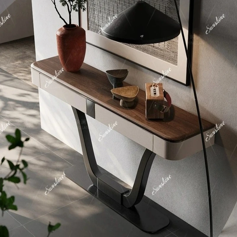 Modern, simple, light luxury, high-end living room, entrance to the main entrance, end viewing platform