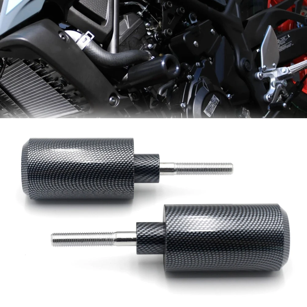 

Motorcycle Black/Carbon Frame Sliders Crash Falling Protection Block Fit For Yamaha MT 03 MT-03 2020 2021 2022 2023 2024 2025