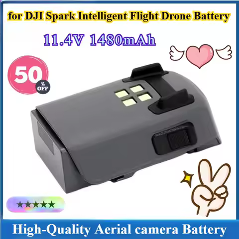 11.4V 1480mAh Rechargeable Battery for DJI Spark Intelligent Flight Drone Battery High-Quality Aerial Camera Battery