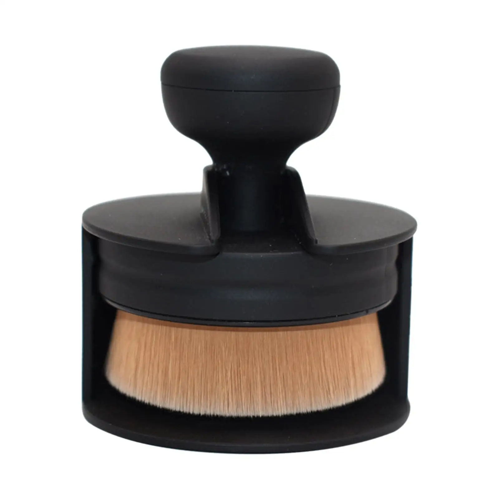 Conjunto de pincéis de maquiagem, base portátil, cabo ergonômico, cerdas de fibra natural, blush facial e pó para uso cosmético