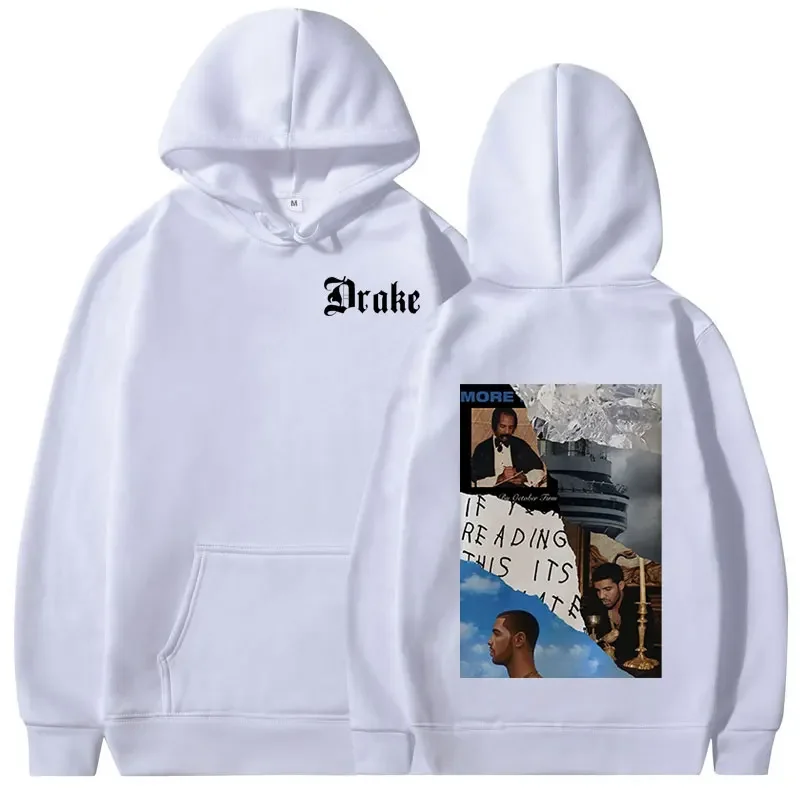 Rapper Drake Music Album Cover Graphic Hoodies Men\'s Fashion Hip Hop Vintage Sweatshirts Autumn/Winter Fleece Warm Pullovers Y2k