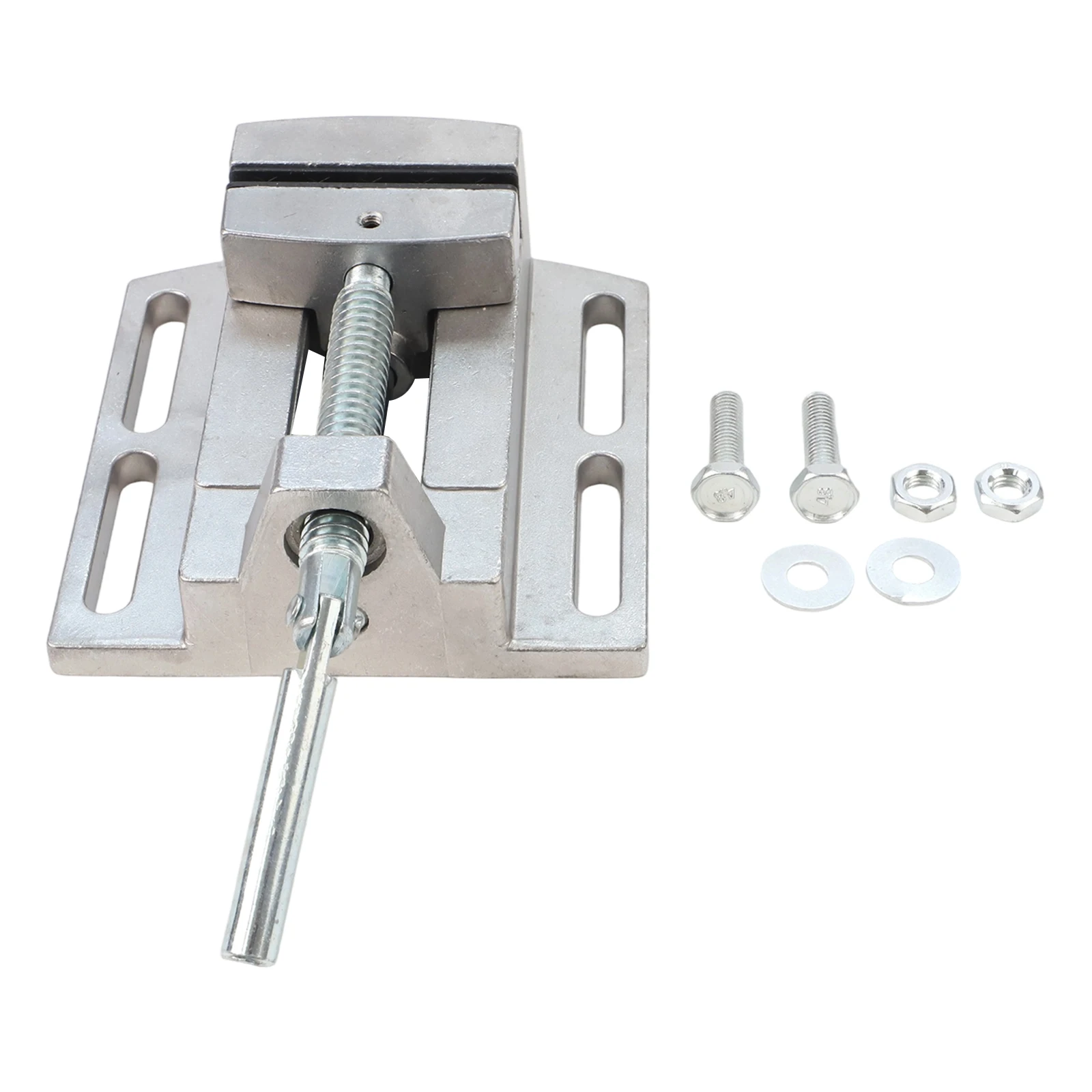 Aluminum Drill Press Vise for Metalworking Manual Clamp for Mini Drill Chuck Convenient for Polishing and Drilling