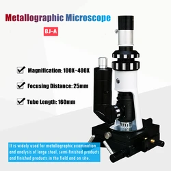 BJ-A Portable Metallurgic Microscope BJ-X Desktop Monocular Metallographic Microscope Metal Alloy Structure Analyze Microscope