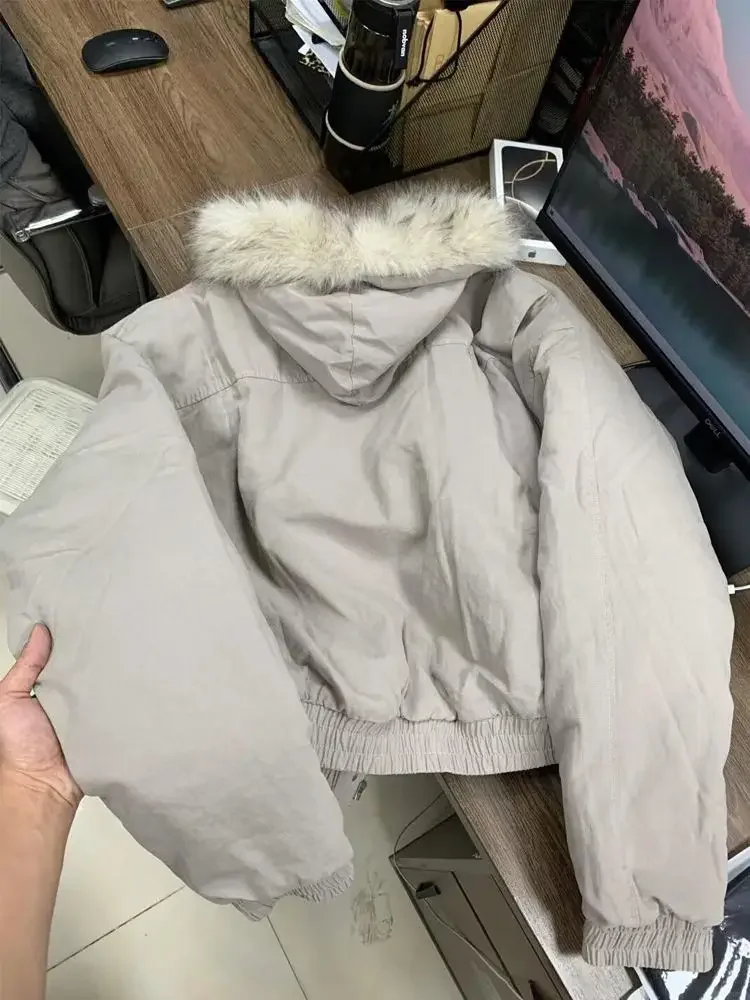 Veste élégante noire esthétique des années 2000 pour femme, manteau d'hiver Y2k à capuche avec fermeture éclair, Design Harajuku, ample, décontracté, Chic, tenues, 2025