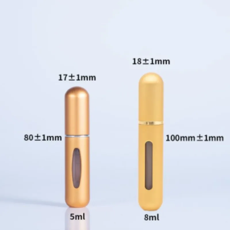 8/5ml Perfume Atomizer Portable Liquid Container For Cosmetics Traveling Mini Aluminum Spray Alcochol Empty Refillable Bottle