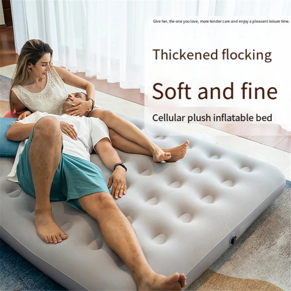Outdoor Inflatable Bed Mat Portable Sleeping Pad for Camping Hiking Travel Comfortable Soft Ground Tent Mat