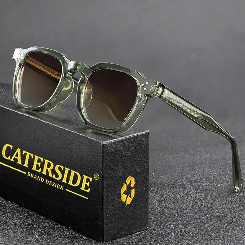 CATERSIDE New Retro Punk Men Sunglasses Square Personalized Design Glasses Women\'s Fashion Party Glasses Festival Gift 2 Pieces