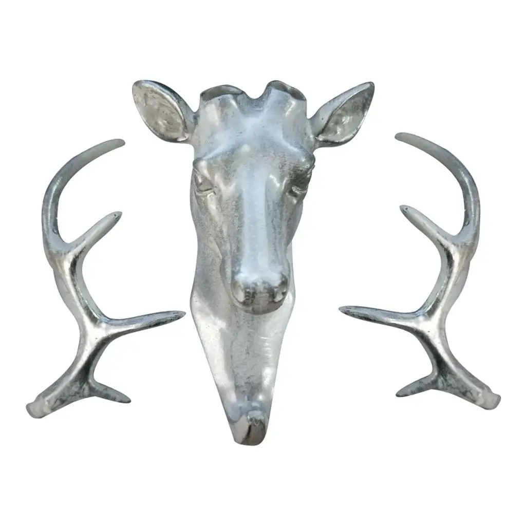 Creative Deer Head Wall Mount Hanger Resin Coat Hat Keys Animal Hook 5 Color