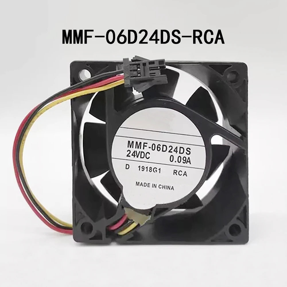 مشعاع الخزانة MMF-06D24DS-RCA 24VDC 0.09A 60*60*25 مللي متر مروحة الخادم الصناعي