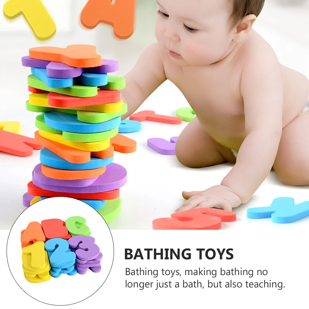 

2Sets Educational Alphabet Numbers Stickers Eva ABS Material Bath Learning Early Education Toddler Recognition Play