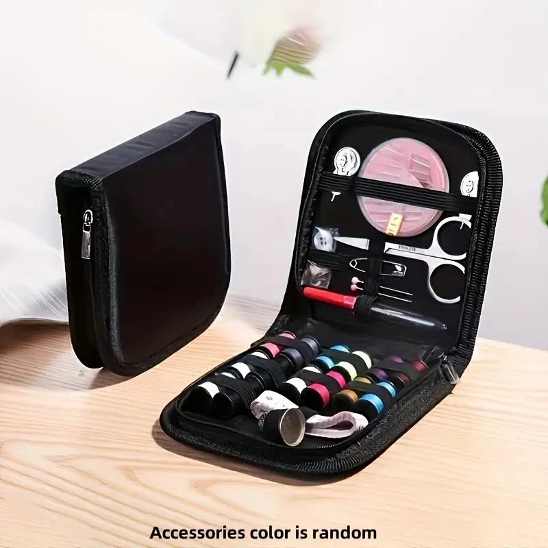 Ein 28-teiliges kompaktes Reise-Nähset mit farbenfrohem Canvas-Etui. |   Ganzjahres-Schnellreparatur- und Alltagspflege-Essentials