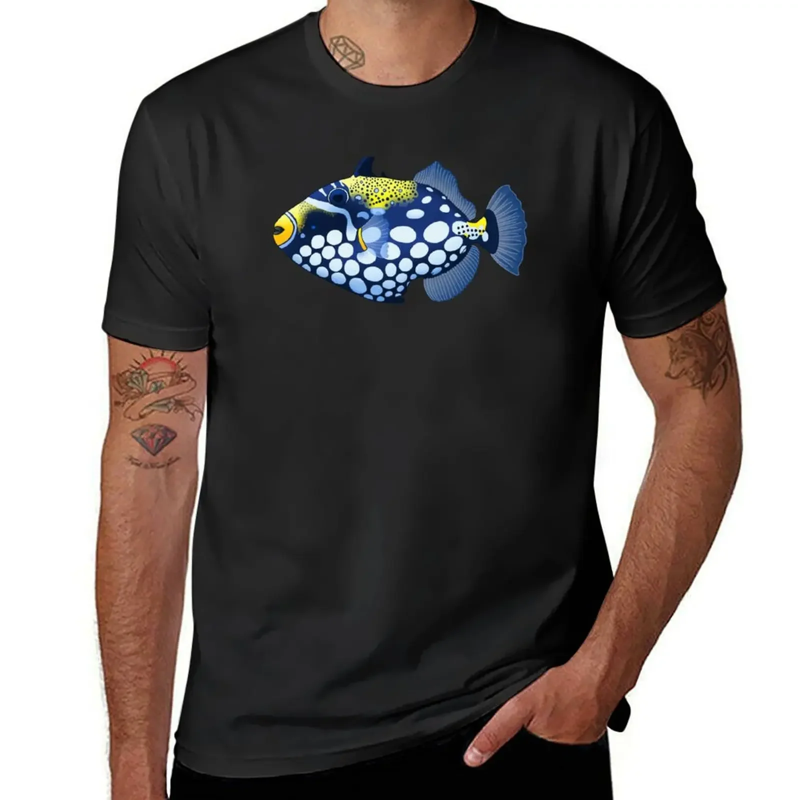 Clown Triggerfish T-Shirt vintage aesthetic clothes quick drying kawaii clothes mens funny t shirts