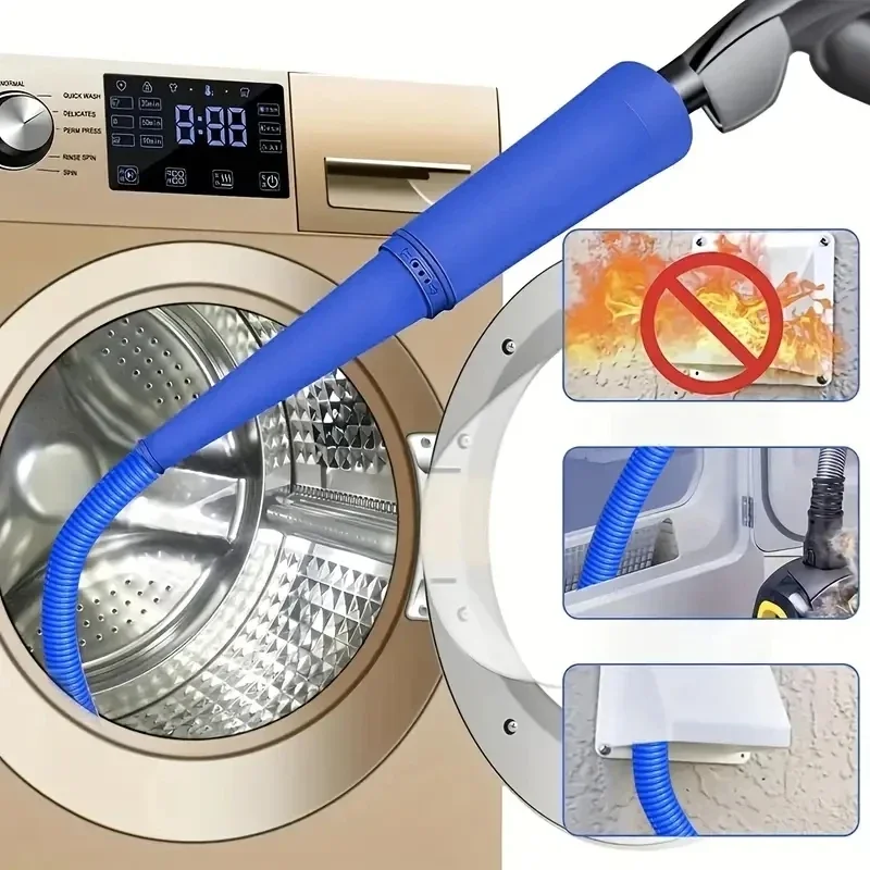 Dryer Vent Cleaner Kit Vacuum Attachment Bendable Dryer Lint Remover with Guide Wire Dryer Lint Screen Cleaning Hose