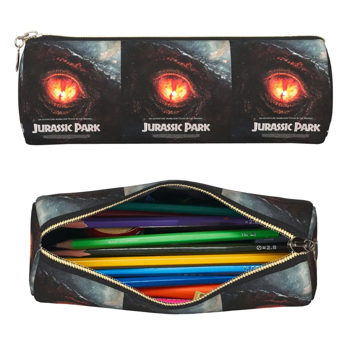 Estuche para lápices Jurassic World, estuche cilíndrico para lápices, bolsa para lápices para estudiantes, regalos