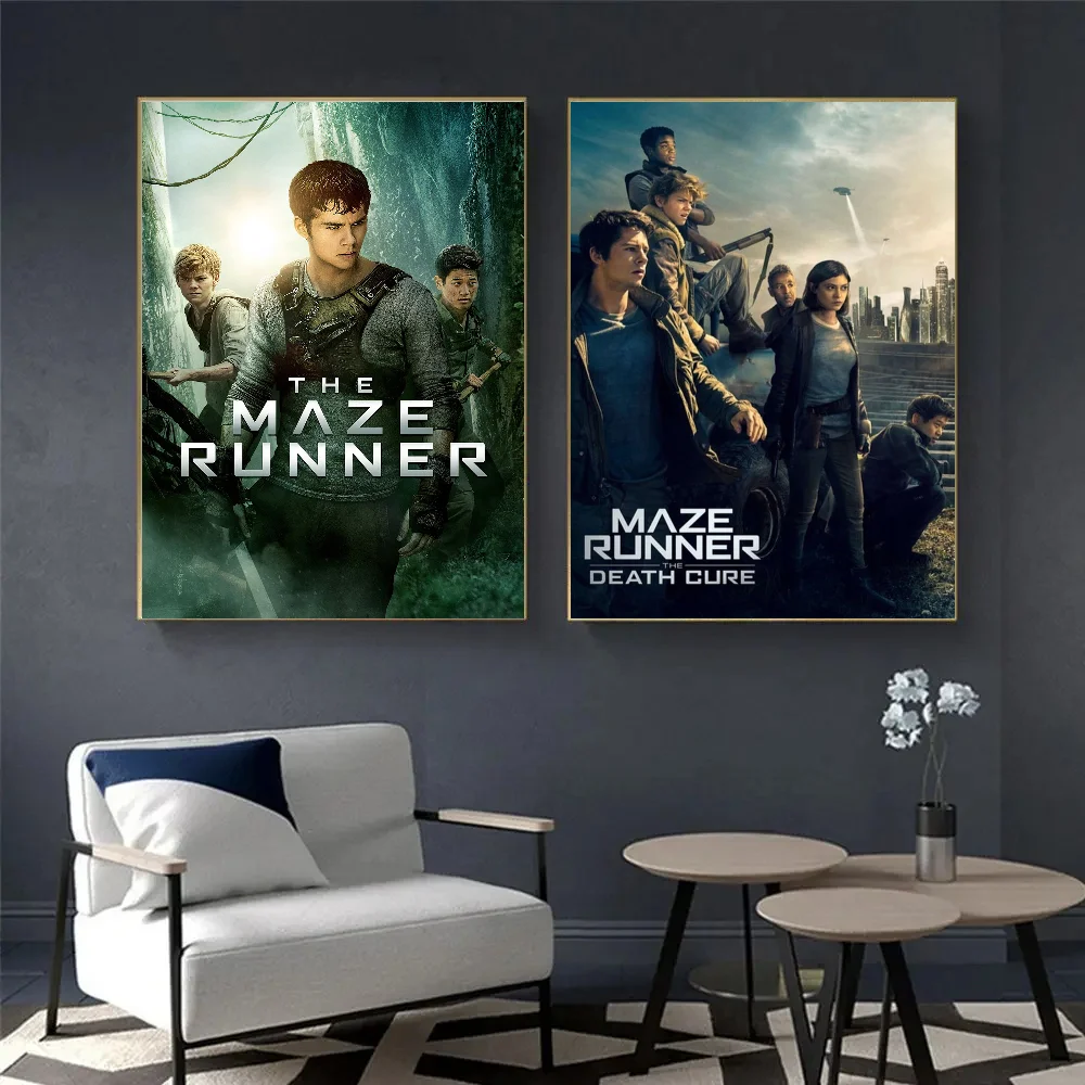 The Maze Runner Vintage Posters Sticky Vintage Room Home Bar Cafe Decor Kawaii Room Decor