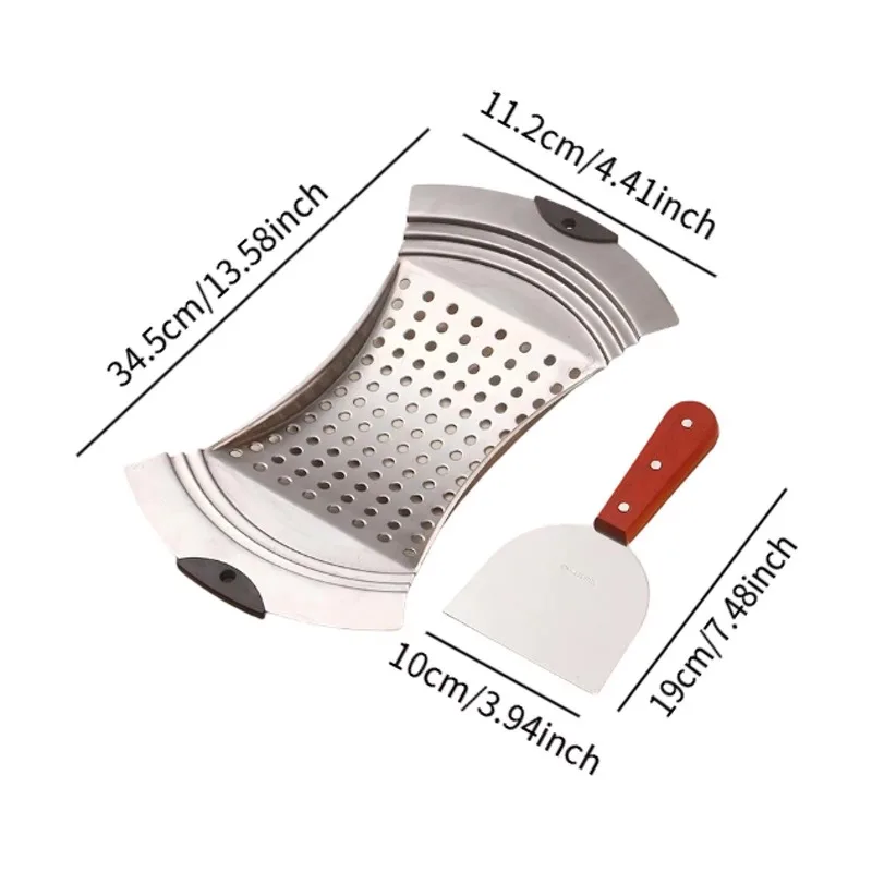 Spaetzle Noodle Maker Spaghetti Strainer Practical Comfortable Grip Spaetzle Plane with Pastry Scraping Tool for DIY Noodles