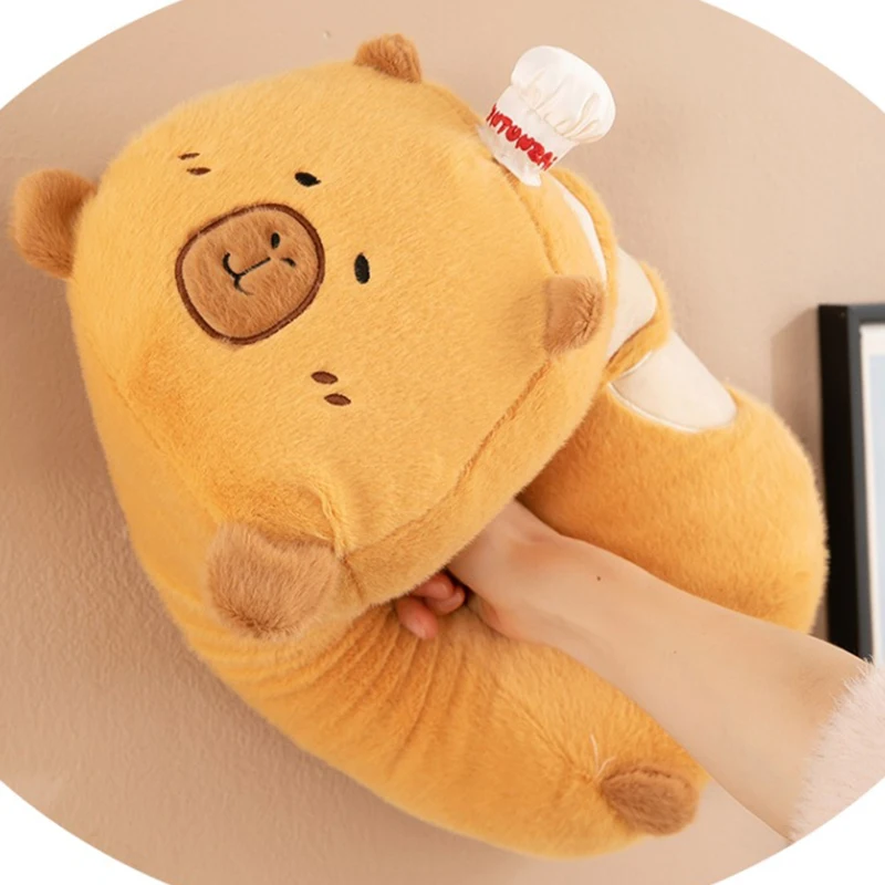 Novo 55cm capivara pão travesseiro de pelúcia engraçado baguette brinquedo de pelúcia adorável dos desenhos animados pelúcia macio plushies presentes para crianças namorada