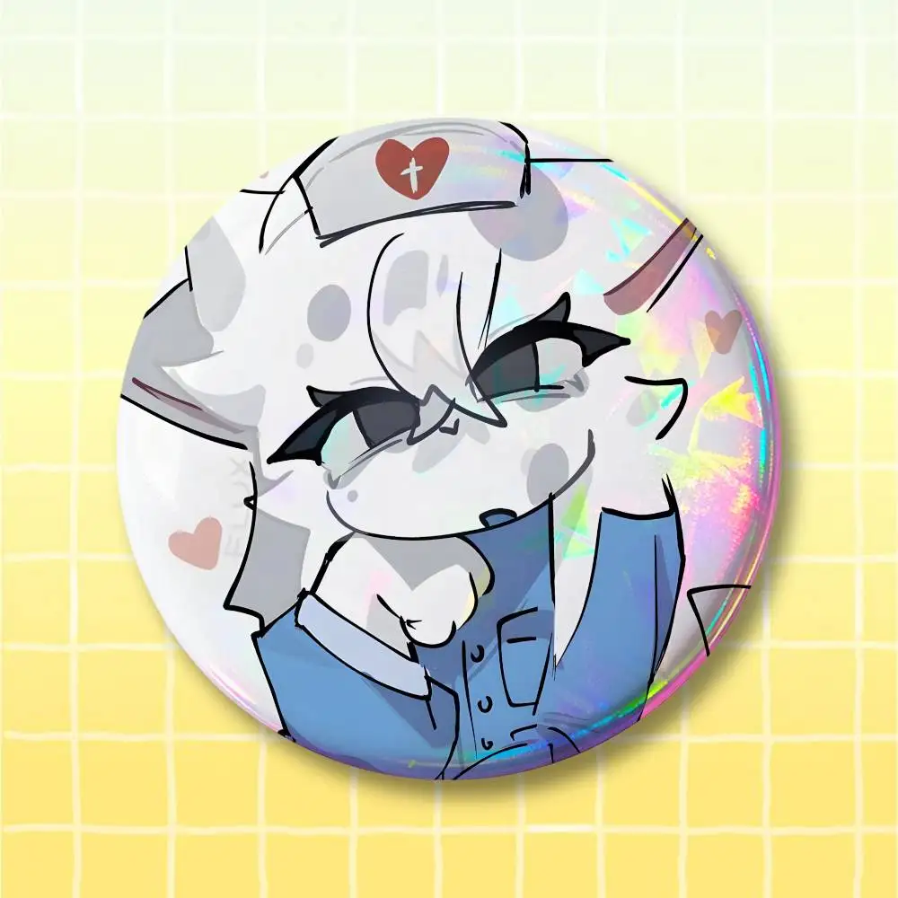 A-Animal Hospital Head Nurse Secret Agent Pin Buttons Round Badge for Clothes Bags Hats Pins Accessories Backpacks Decor