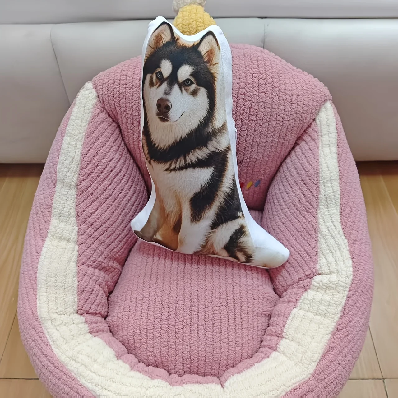 Customized Cat Dog Photo Shaped Plush Cushion, Double‑Sided Printed Personalized Irregular Pet Portrait Throw Pillow, Memorial G