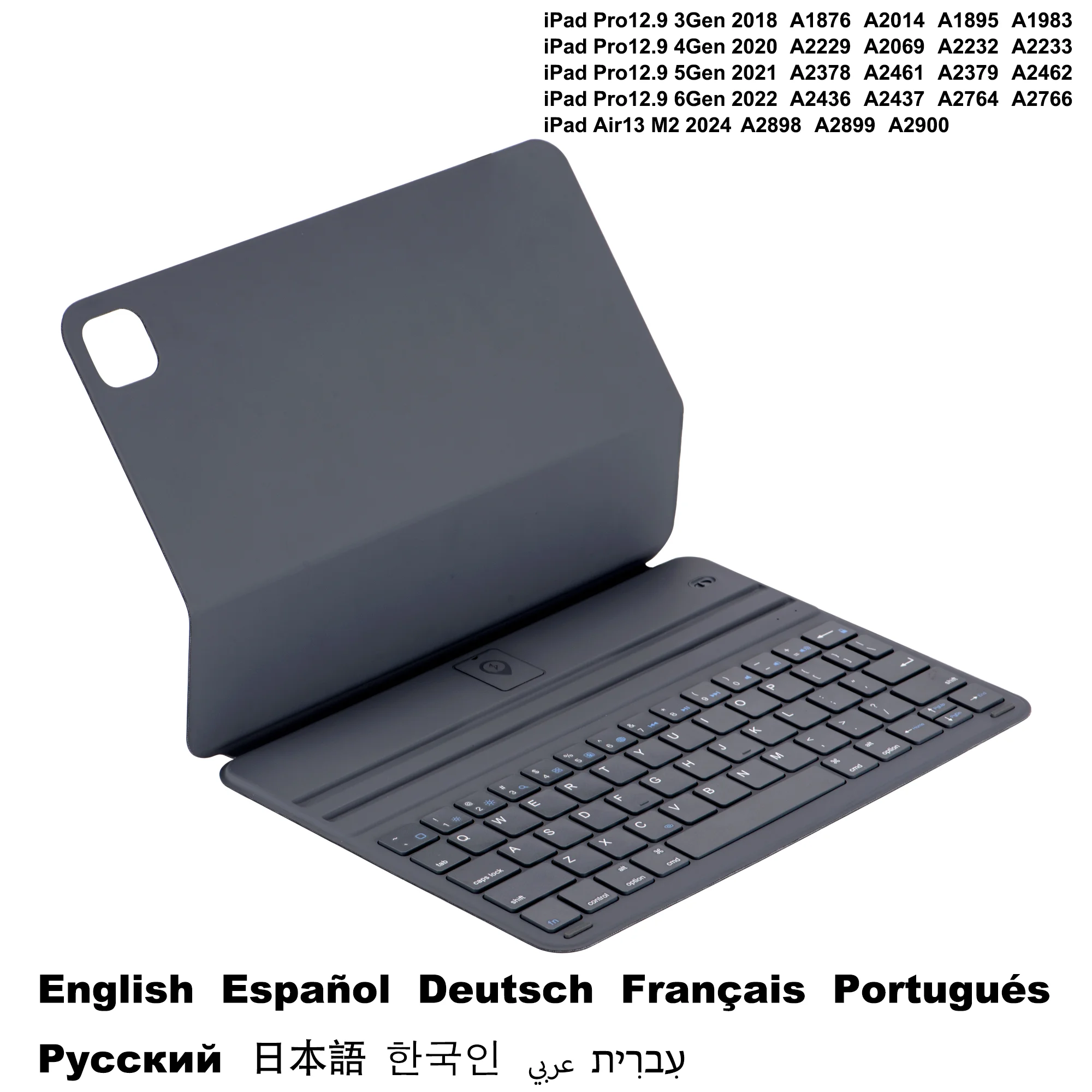 حافظة جلدية فوليو لوحة المفاتيح لجهاز iPad حافظة لوحة المفاتيح iPad 10th 11th A16 الجيل Air Pro 10.9 11 12.9 13 بوصة M2 M3 M4 2024 2025