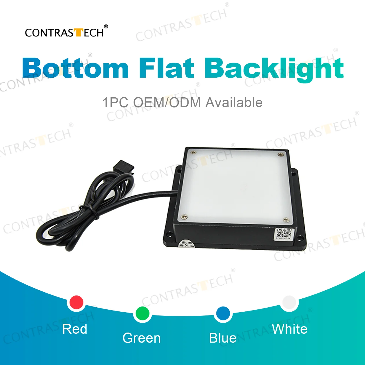 Bottom Flat Backlight Illumination 50x50mm High Brightness LED Flat Light Panel for Machine Vision, Dimension Measurement