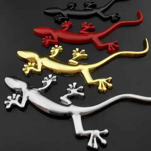 Metal Gecko Lizard Car Body Sticker Emblem Rear Trunk Badge for Audi TT TTS Sline Quattro A3 A4 A5 A6 A8 Q3 Q5 S4 S6 RS3 Decor