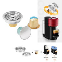 Coffee Capsule Adapter Fits Nespresso Original Pods Converts to Vertuoline Capsules Vertuo Pop/Next Coffee Maker Machine 150ML