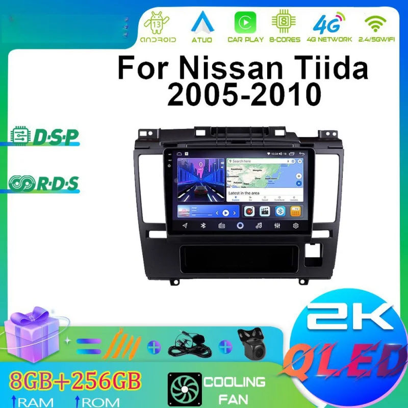 

For Nissan Tiida 05-10 Car Multimedia Player Android Car Player GPS WIFI Carplay 4G Car Radio Navigation Stereo Car Electronic