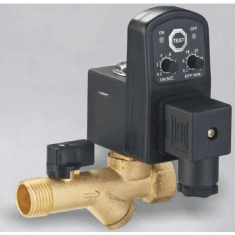 Electronic Drain Valve, Automatic Drain 4 Points, Timing Solenoid Valve, Air Compressor Delay Drain Valve