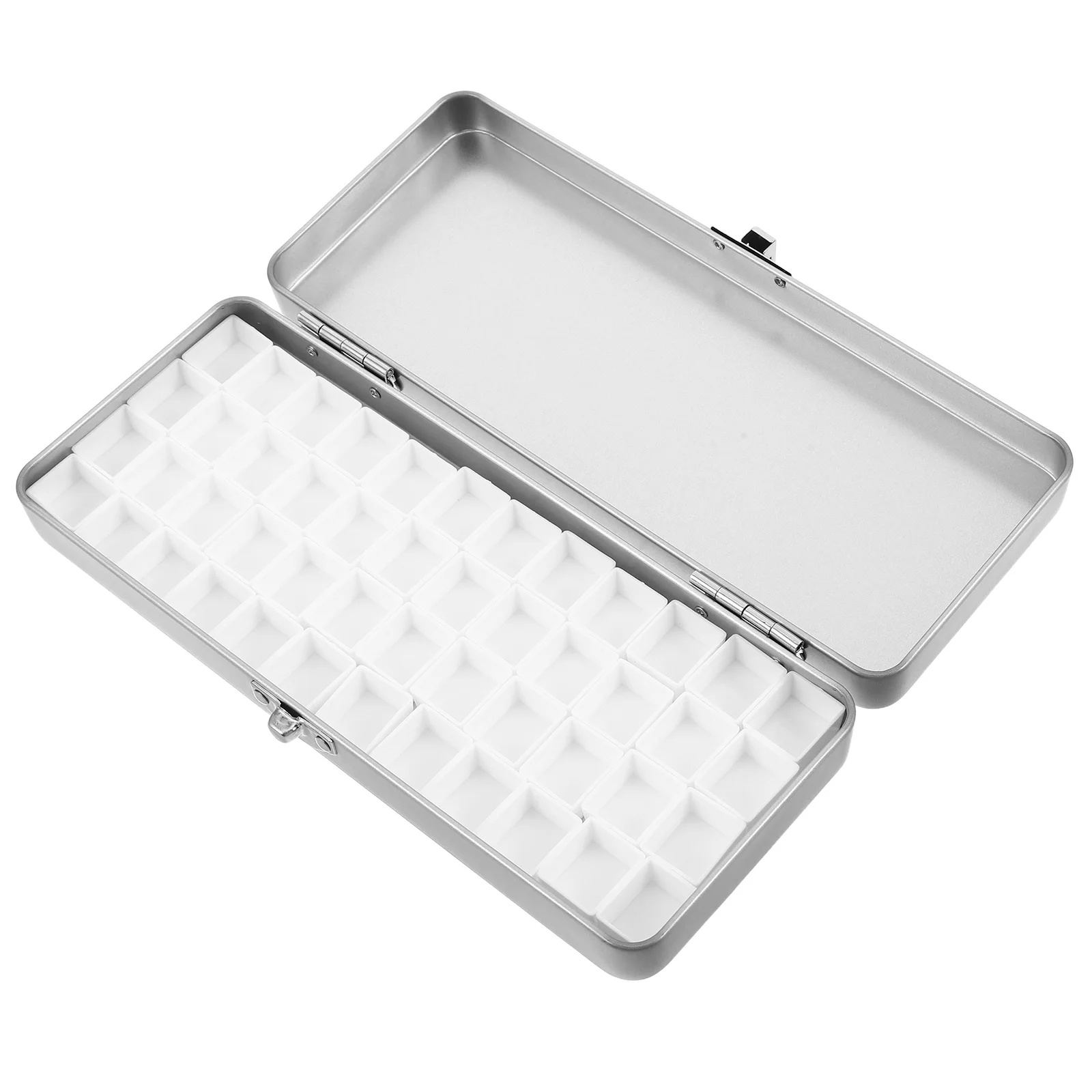 

48-Grid Empty Watercolor Palette Box With Lid Portable Airtight Mini Paint Box For Travel Outdoor Sketching Reusable Wet