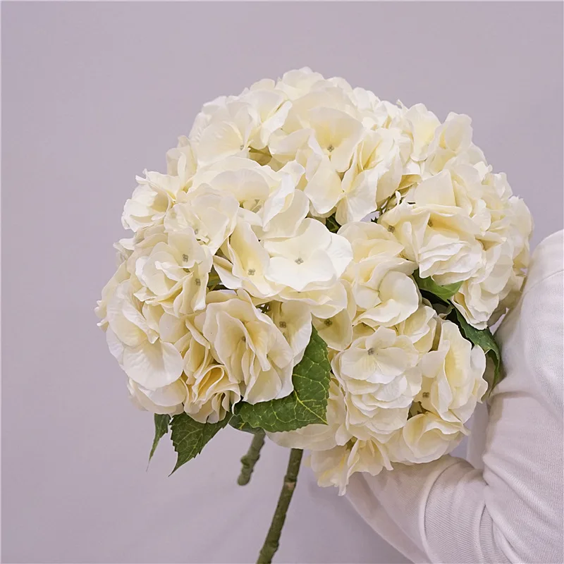 

3Pc Real Touch Hydrangea Artificial Flowers Wedding Decor Latex Hydrangea Party Floral Arrangement Home Desk Decoration Ornament