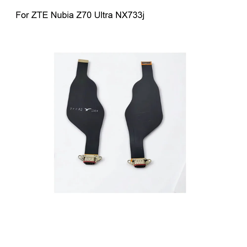 Conector de Carregamento USB para ZTE Nubia Z70 Ultra NX733j, Cabo Flexível da Porta de Carregamento USB, Peças do Conector do Soquete USB