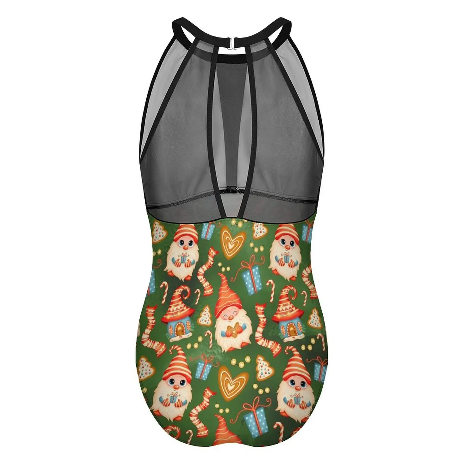 Maillot de bain une pièce Push Up Gnomes de Noël, monokini de vacances, tenues de plage graphiques sexy, mignon, grande taille, Rave