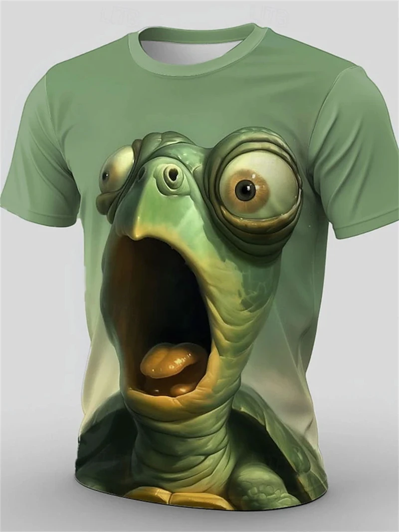 

Funny Animal Turtle Graphic T Shirt For Men Women 2025 New Novelty 3D Printed Short Sleeve T-Shirt Unisex Kids Harajuku Clothing