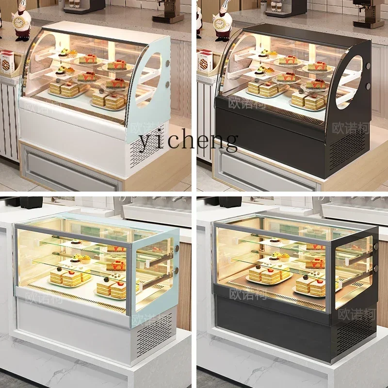 New arrive  Cake Counter Pastry Dessert Small Fresh Cabinet Air-Cooled Fruit Display Desktop Refrigerated Cabinet