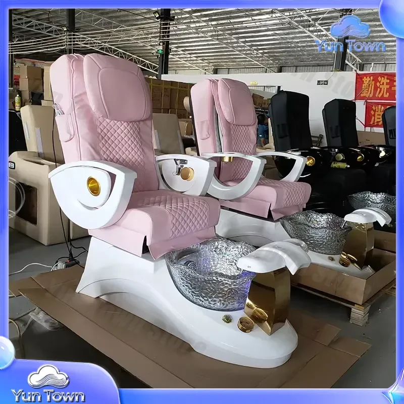 High Quality Modern Salon Furniture for Pedicure Spa Chair Massage Foot Spa Chair for Manicure Salon Pink Beauty Chair for