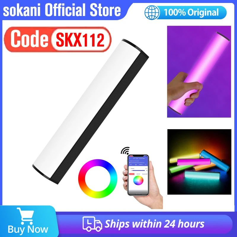 

Sokani X8 RGB LED Video Light Photography Light Handheld Tube Stick Video Soft Lighting built Battery vs LUXCEO P200 6C Pavotube