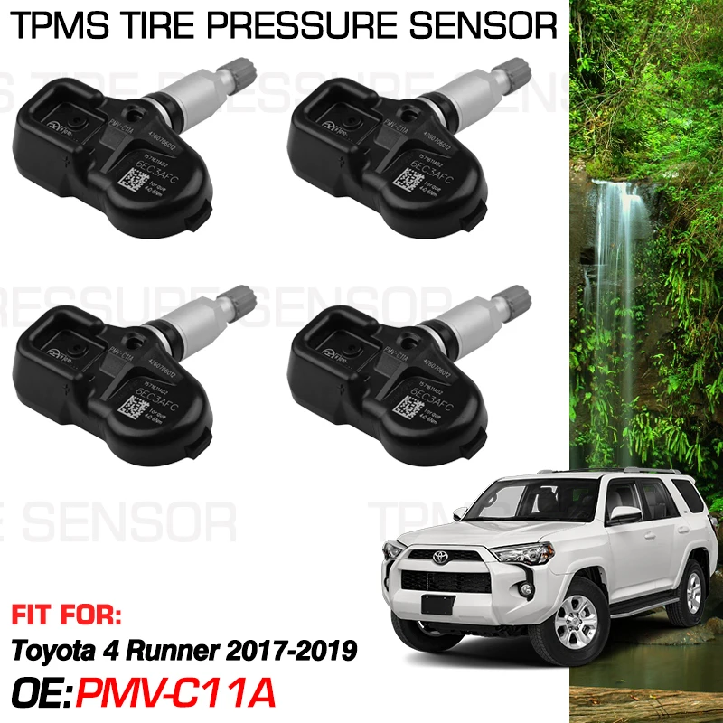 

For Toyota 4 Runner 2017 2018 2019 Accessories 315 MHz Tire Pressure Monitoring Sensor System 42607-35040 42607-06012 PMV-C11A