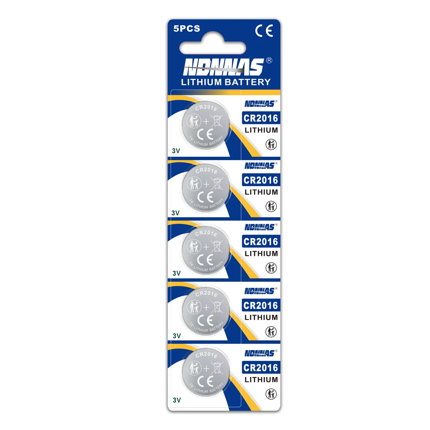 NDNNAS 2-50PCS CR2016 3V Low SelfDischarge Lithium Battery Multi-Compatible For watch clock remote control access control sensor