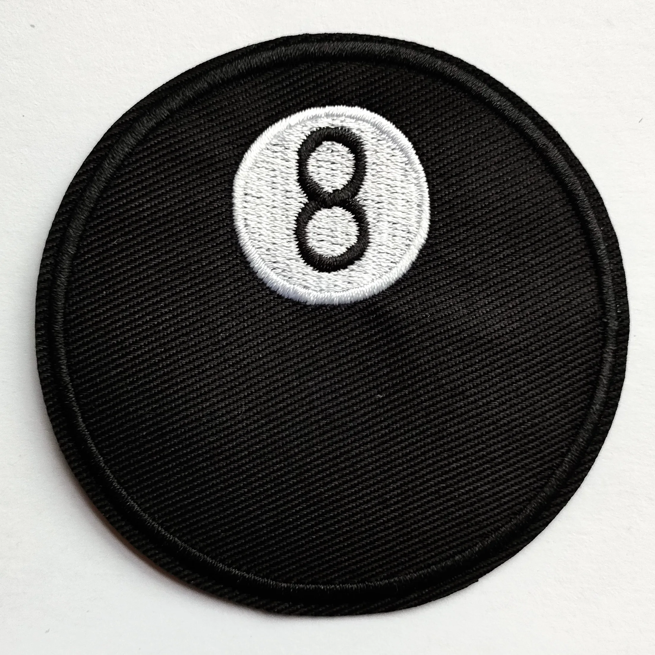 

New ! Black 8-Ball Billiards Eightball Pool Game Embroidered Iron On Applique Patch