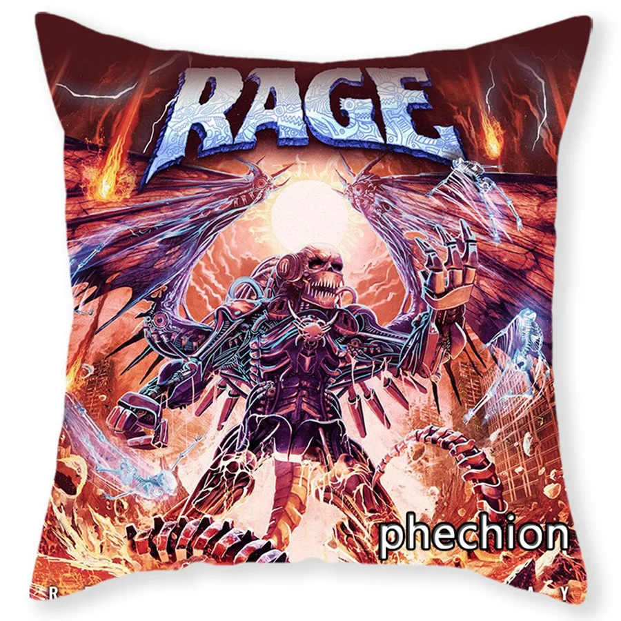 phechion 3D Printed Rage Band Pillowcases Pillow Cover Square Zipper Pillow C227