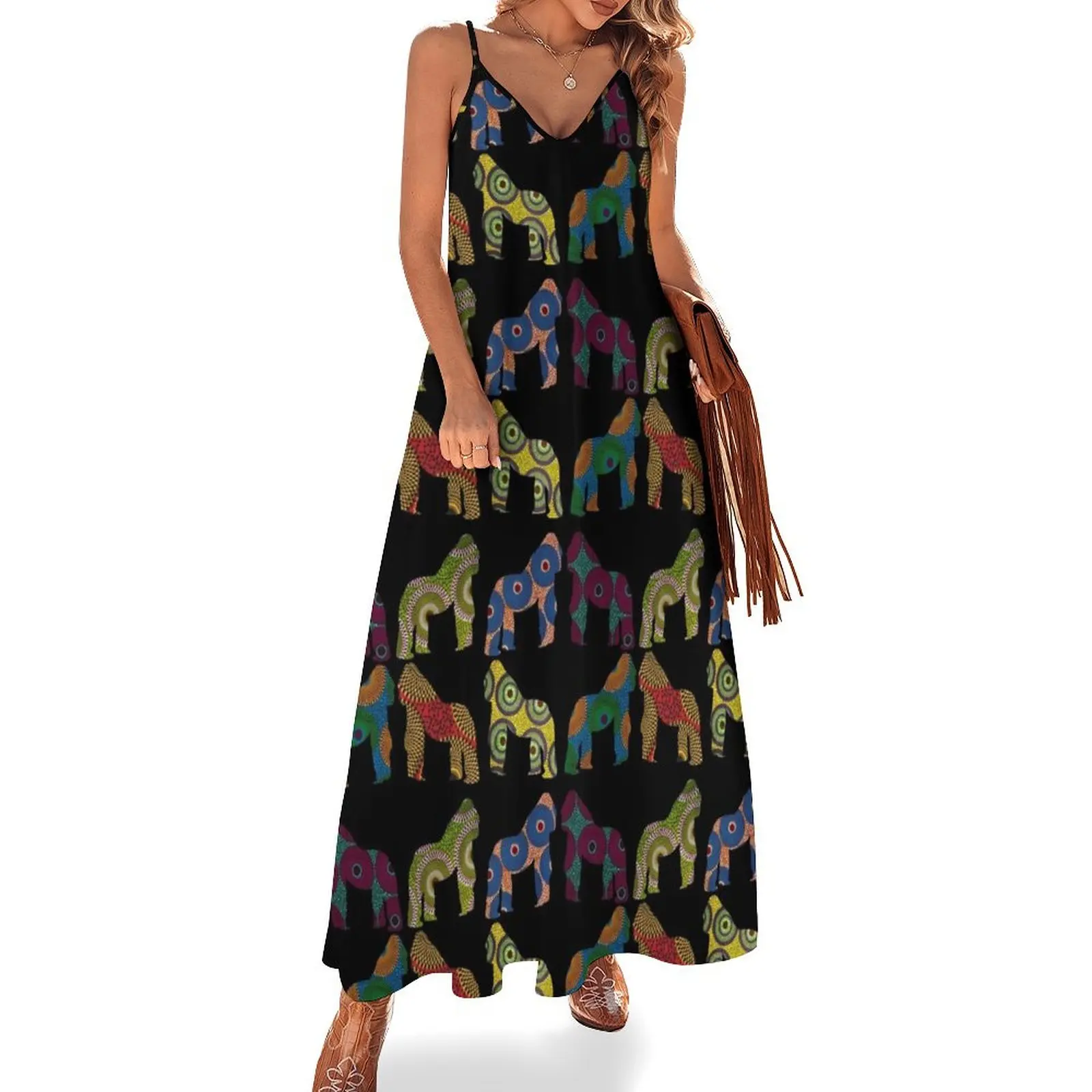 

wax gorillas Sleeveless Dress Women's summer long dress Women's long dress