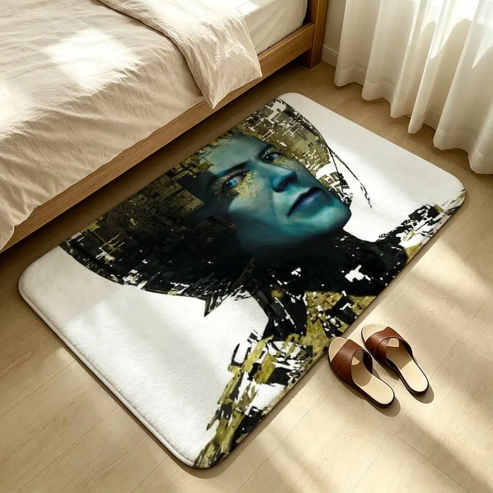 cool D-DavidS B-BowieS Shower Room Absorbent Small Floor Mat Soft Comfortable Decorative Foot Mat