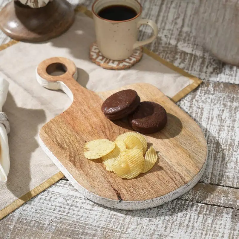 

Handmade Wooden Cheese Board/Platter - 15x9 Inch, Perfect for Entertaining and Serving Appetizers, Charcuterie, and Snacks