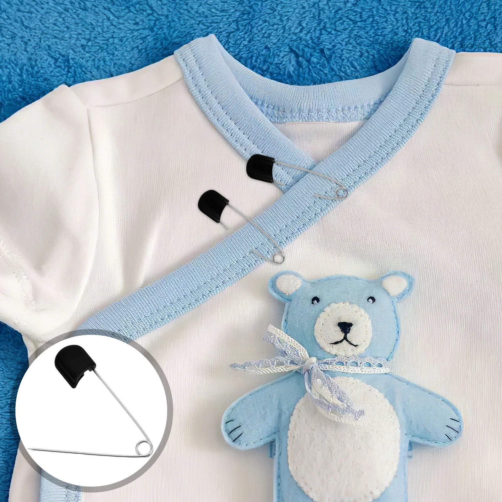 

100Pcs Safety Pins Durable Strong Grip Rounded Edge Fastening for Diapers Blankets Clothing Crafts Skirts Safety Pins