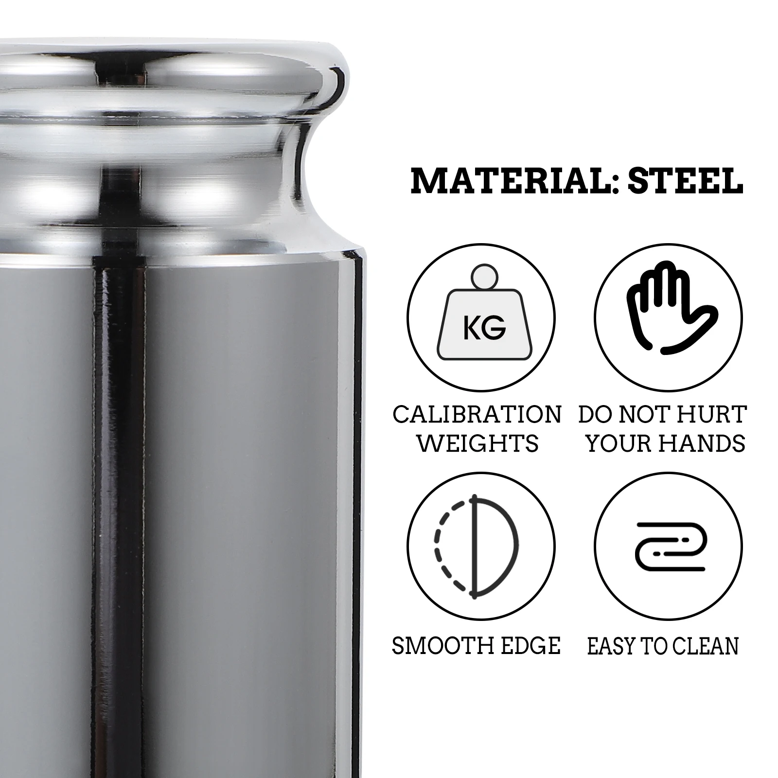 

Precision Chrome Plated Calibration Weight Accurate Scale Balance Tool Steel Weighing Weight For Measuring High Quality