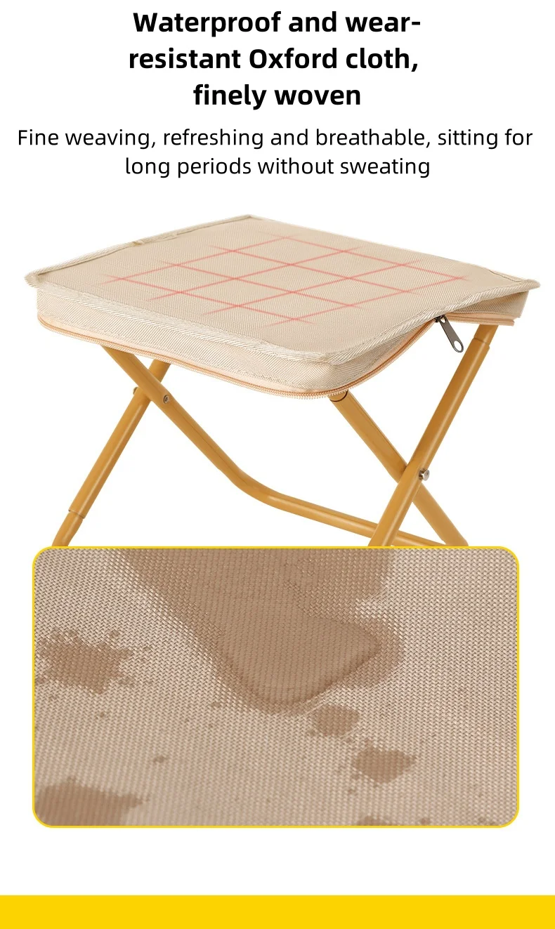 Sgabello Pieghevole Ultraleggero Da Campeggio Ed Escursionismo - Portatile 45x25 Cm, In PP, Portata 99,8 Kg - Ideale Per Viaggi, Barbecue E Zaino, Con Vaschetto Portaoggetti
