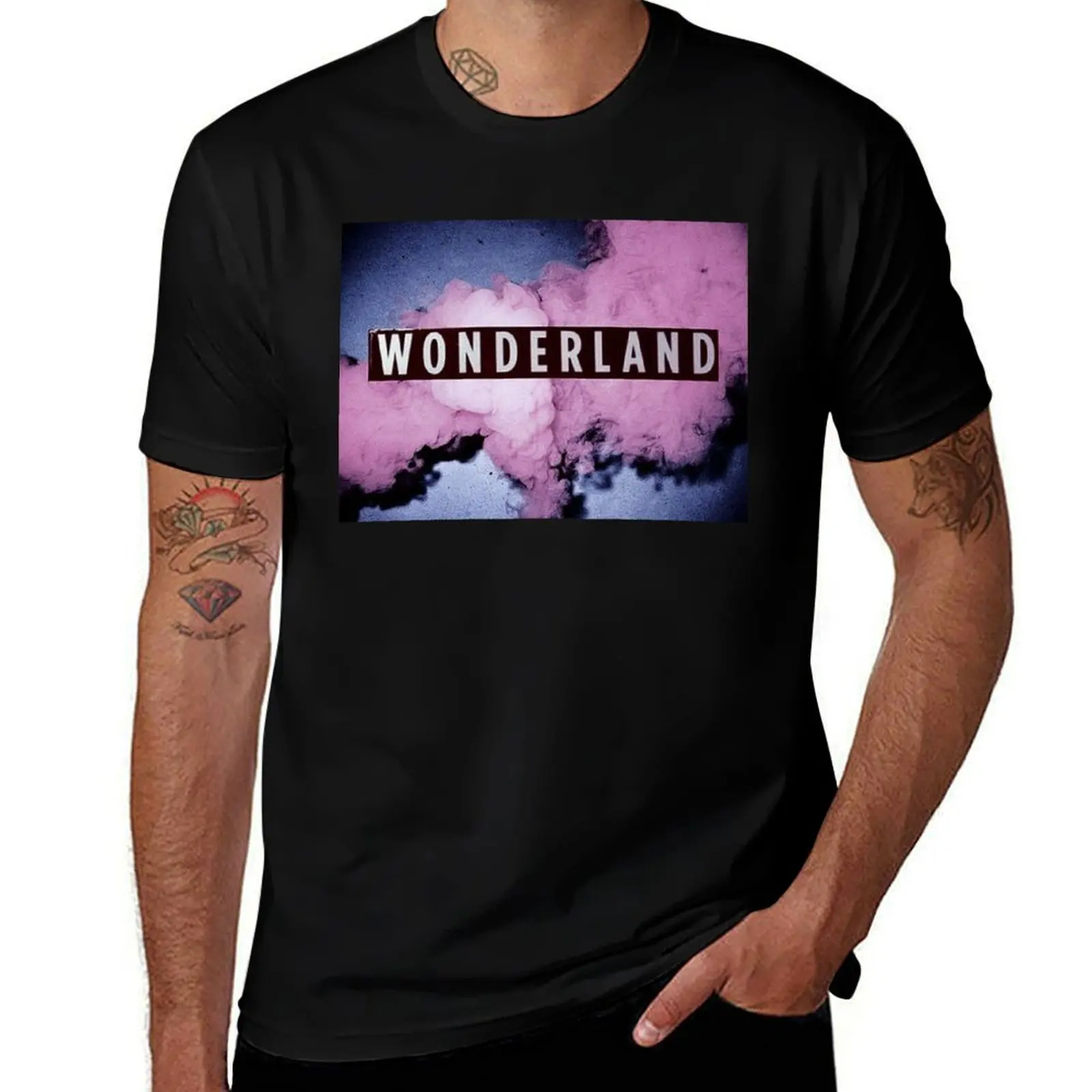 

Футболка Wonderland, мужская футболка из хлопка, комплект футболок из 100% хлопка, футболка